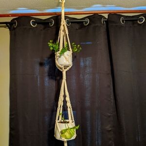 Handmade Double Macrame Plant Hanger